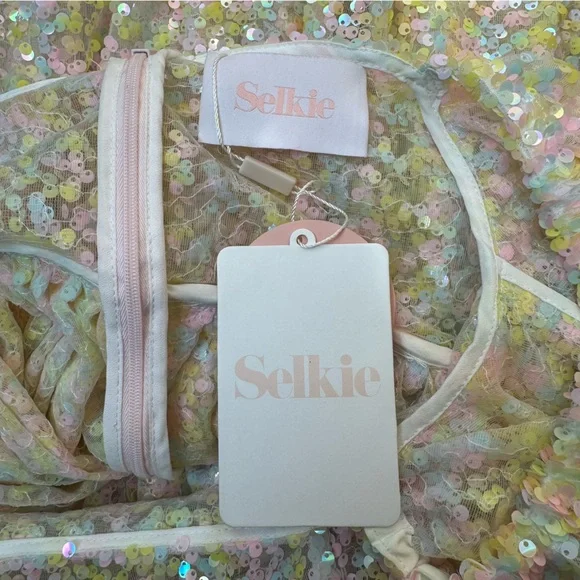 Selkie The Rainbow Sequin Puff Dress - Picture 12 of 16